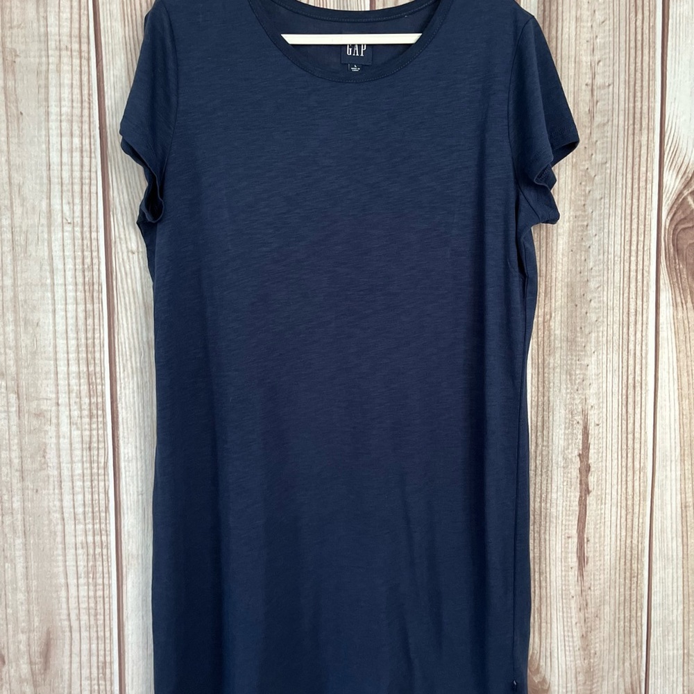 Gap Ladies T-Shirt Navy Dress - Large